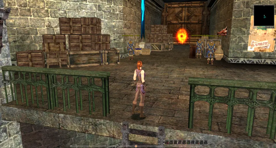 The portal corridor in the Episode 8 client